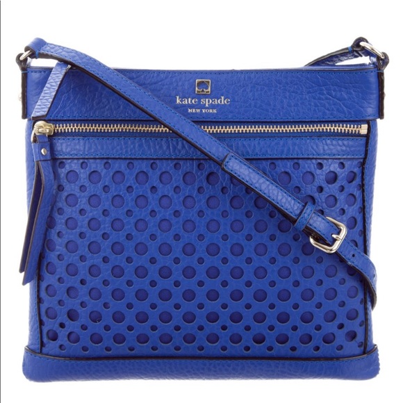 kate spade Handbags - New!! ♠️ Kate Spade Cobalt Leather Crossbody Bag